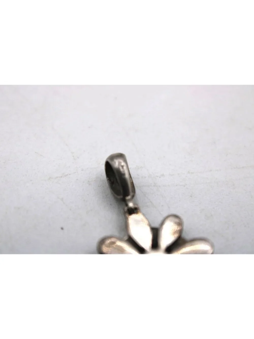 Vtg 925 Sterling Silver Multicolor Gemstone Flower Pendant Turquoise Lapis More